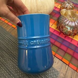Le Creuset Stoneware Utensil Crock, 1 qt. - Blue Marseille